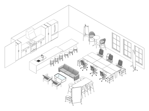 A line drawing - Clubhouse 030 EUR