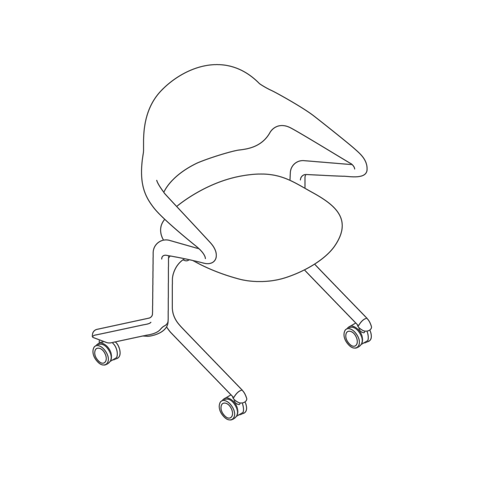 A line drawing - Fuld Nesting Chair