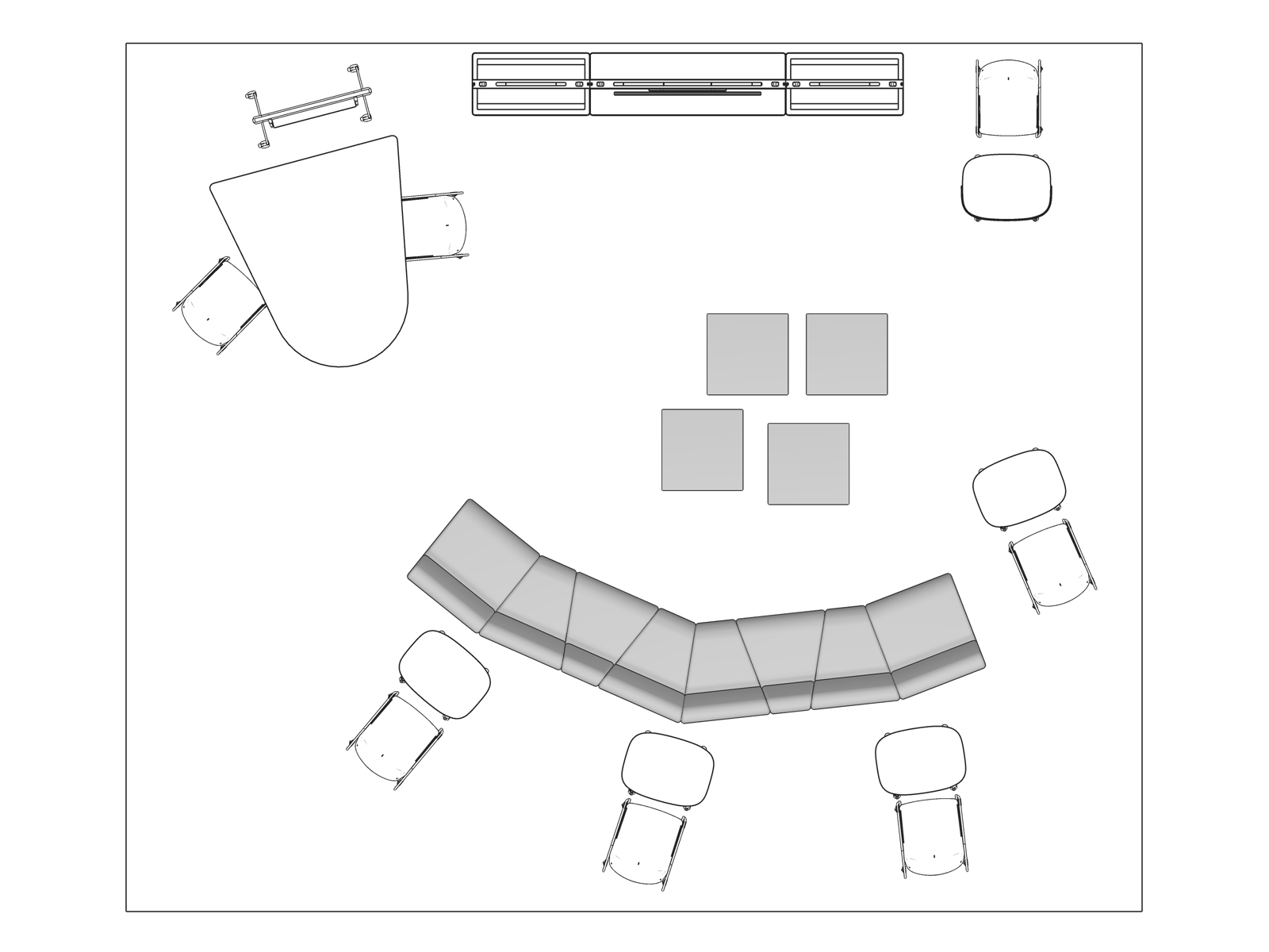 A line drawing viewed from above -Enclave 104 EUR