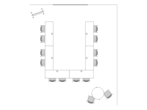 A line drawing viewed from above -Forum 013 EUR