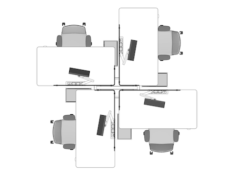 A line drawing viewed from above -Hive 401 EUR