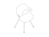 A line drawing - Zeph Side Chair–With Arms