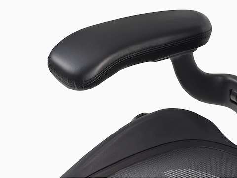 Detail view of the arm on an Aeron ESD Chair.