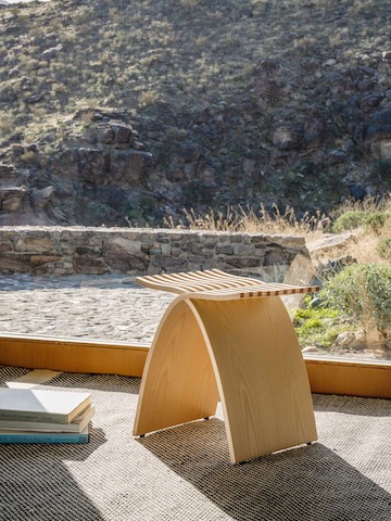 Capelli Stool in Light Ash in Cree House Setting.