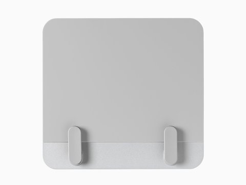 The front of a Lima Laptop Mount with clips to attach laptops.