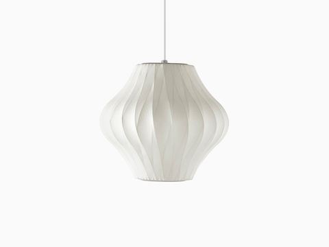 A small Nelson Pear CrissCross Bubble Pendant lamp.