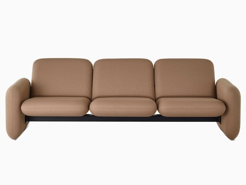 Front view of a Wilkes Modular Sofa Group 3-Seat Sofa in khaki.