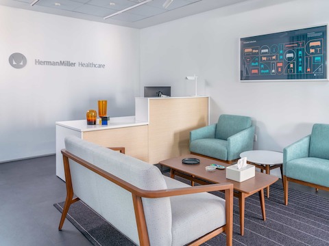 A complete Palisade Collection in front of the Commend Nurse Station and CBS Flo Monitor Arm.