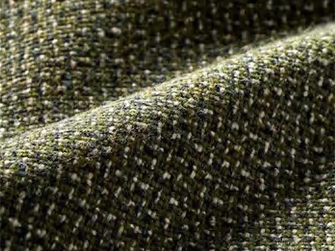 A Main Line Twist fabric swatch in green.