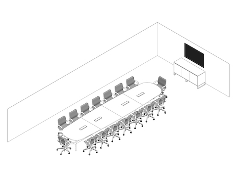 A line drawing - Meeting Space 023 EUR
