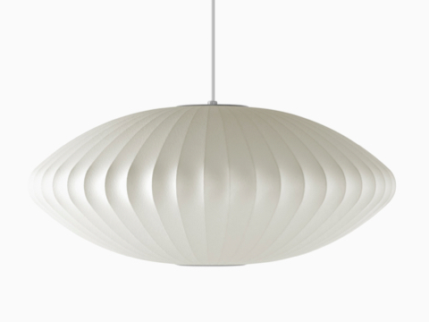 A Nelson Saucer Bubble white pendant lamp.