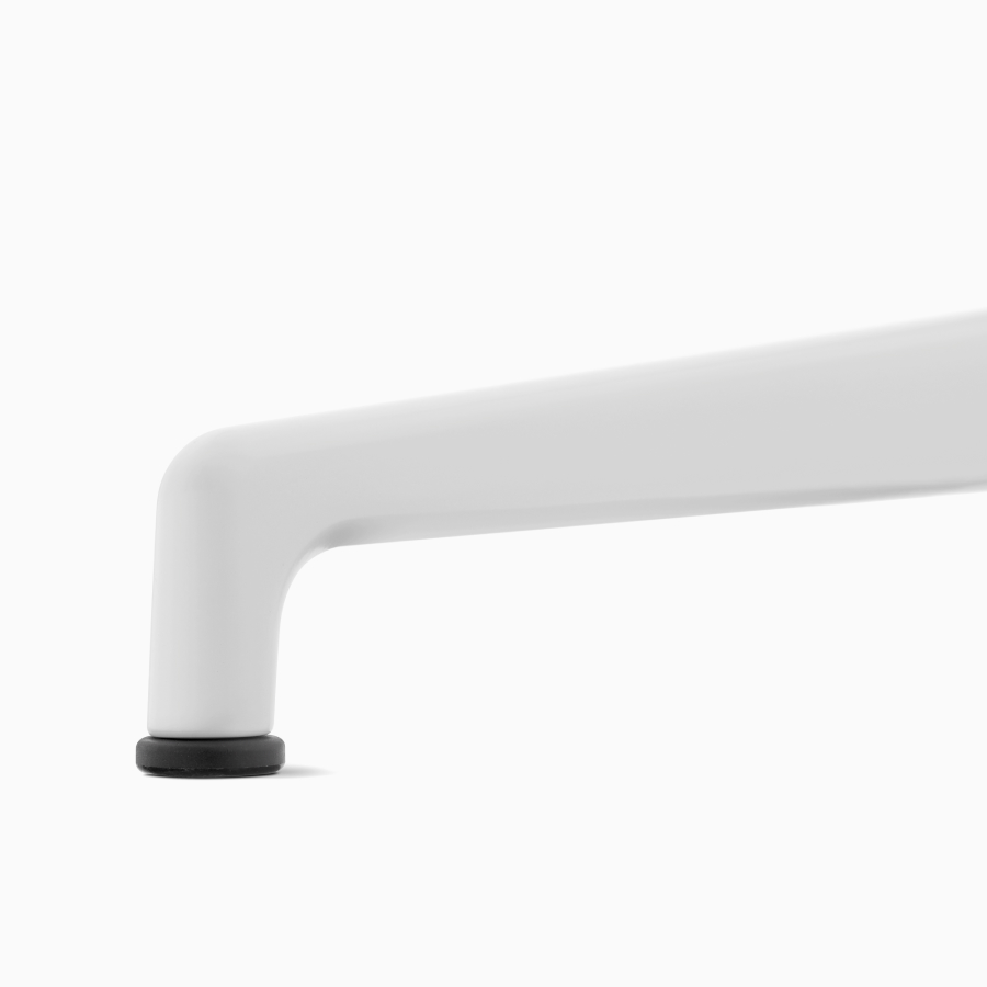 A close-up view of a glide on a Civic Table base.