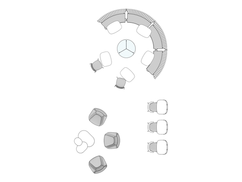 A line drawing viewed from above -Plaza 101 EUR