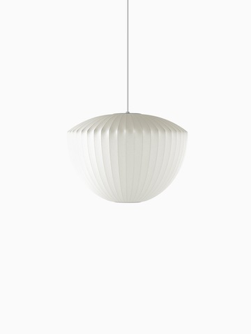 A white hanging lamp.