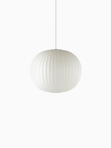 A white hanging lamp.