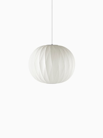 A white hanging lamp.