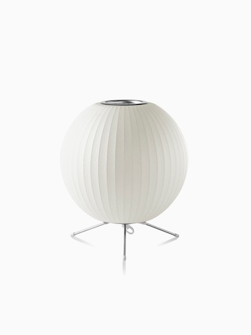 A white table lamp.