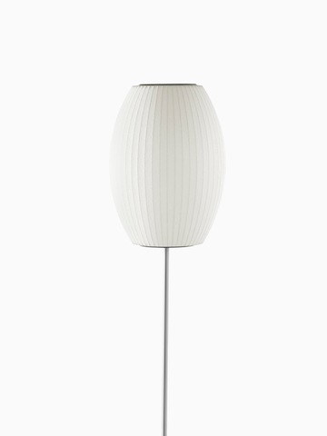 A white floor lamp.