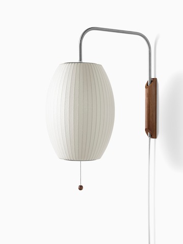 A white wall sconce.