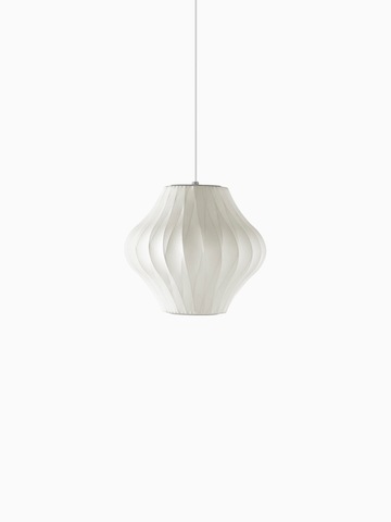 A white hanging lamp.