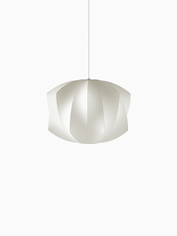 A white hanging lamp.