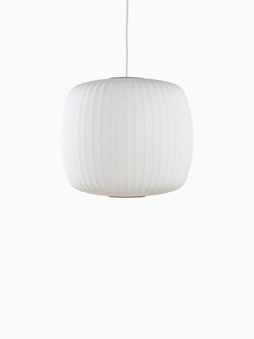 A white hanging lamp.