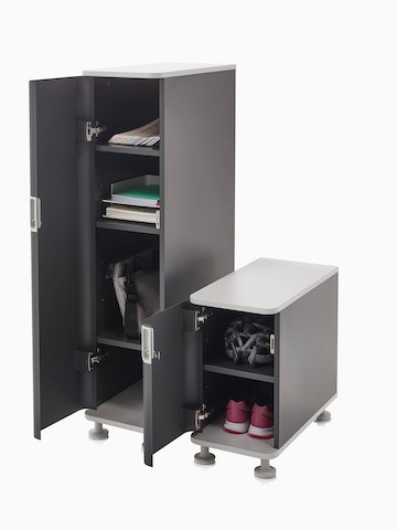 Two Atlas Storage units with open doors. Select to go to the Atlas Storage product page.