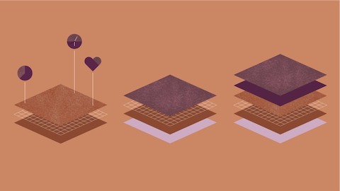 Abstract illustration that depicts the connection between workplace design and business growth. Select to learn what happens when research informs your office design.