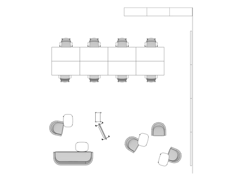 A line drawing viewed from above -Workshop 020 EUR