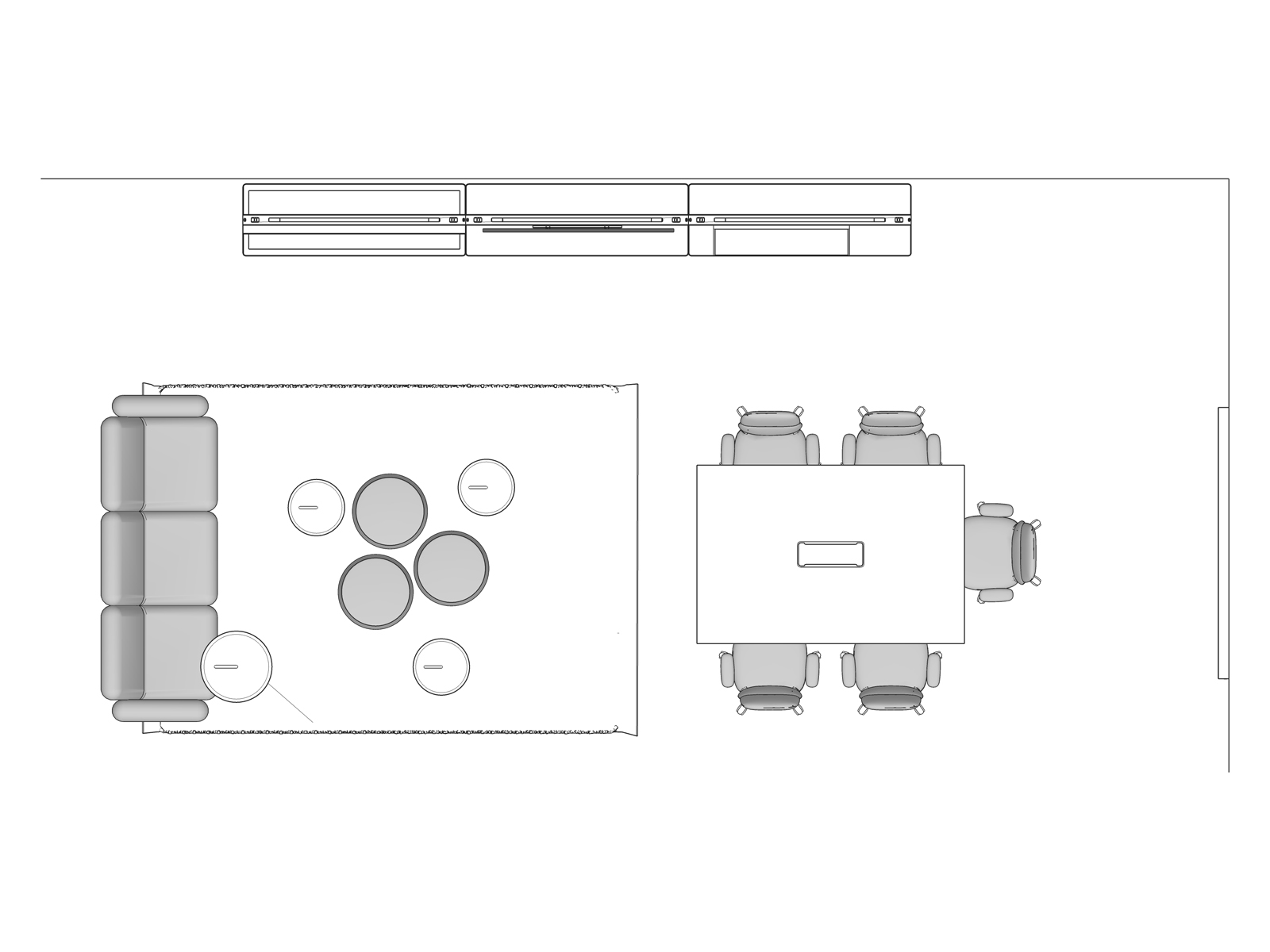 A line drawing viewed from above -Workshop 032 EUR